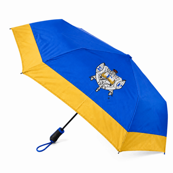 Mini Hurricane Umbrella - Sigma Gamma Rho, Blue/Gold