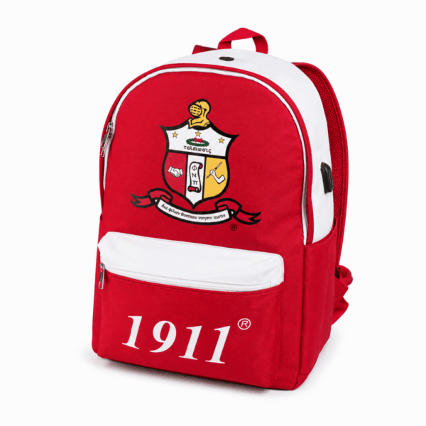 USB-Port Backpack - Kappa Alpha Psi, Red