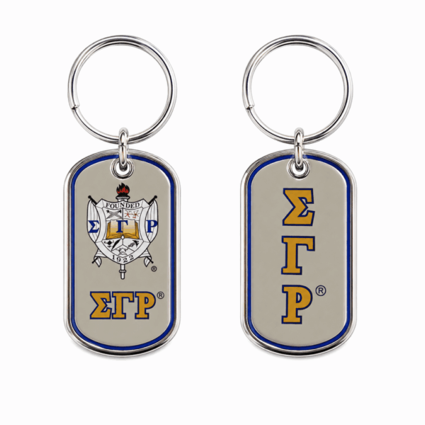 Epoxy Dog-Tag Key Ring - Sigma Gamma Rho