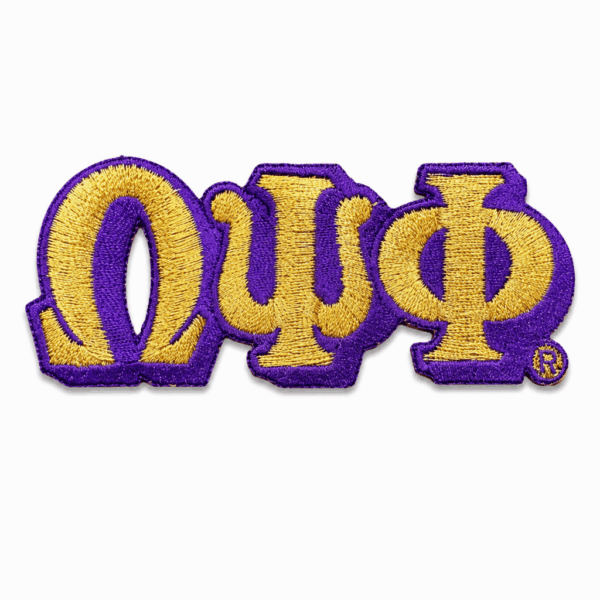 Small Letter Patch Sets - Omega Psi Phi, Gold