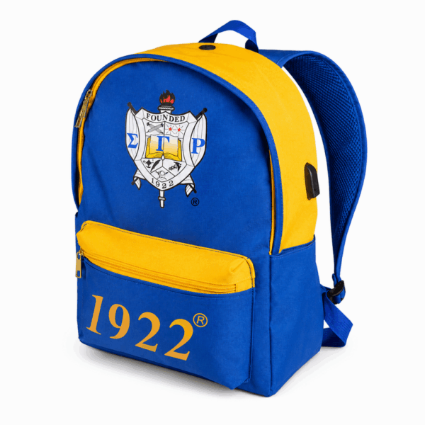 USB-Port Backpack - Sigma Gamma Rho, Blue