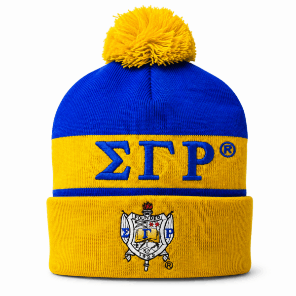 Embroidered Knit Beanie - Sigma Gamma Rho, Blue