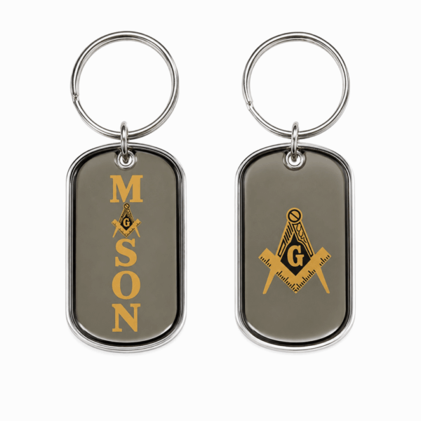 Epoxy Dog-Tag Key Ring - Mason