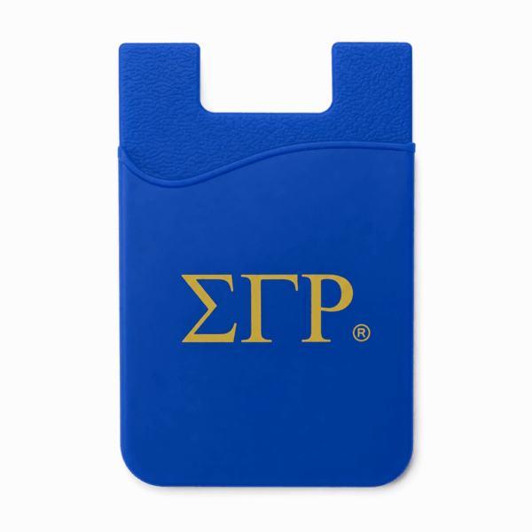 Silicone Phone Wallet - Sigma Gamma Rho, Blue