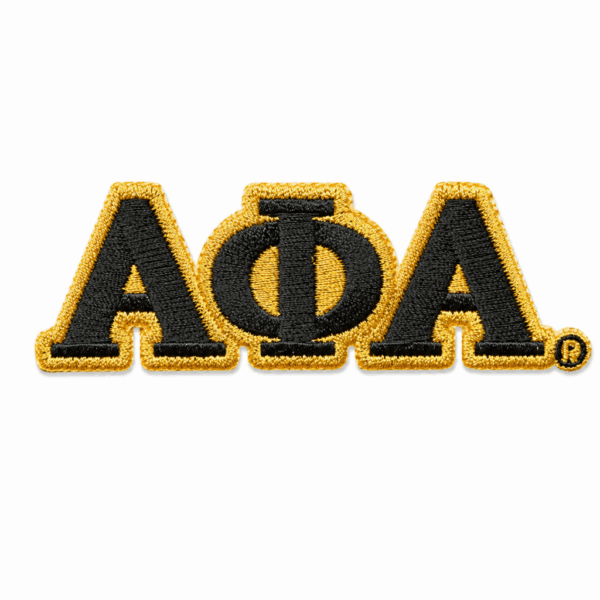 Small Letter Patch Sets - Alpha Phi Alpha, Black