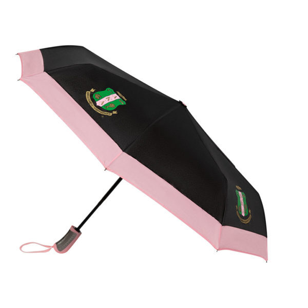Mini Hurricane Umbrella - Alpha Kappa Alpha, Black/Pink