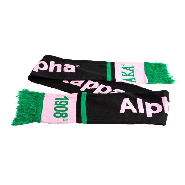 Knit Scarf - Alpha Kappa Alpha, Black