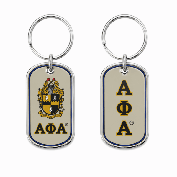 Epoxy Dog-Tag Key Ring - Alpha Phi Alpha
