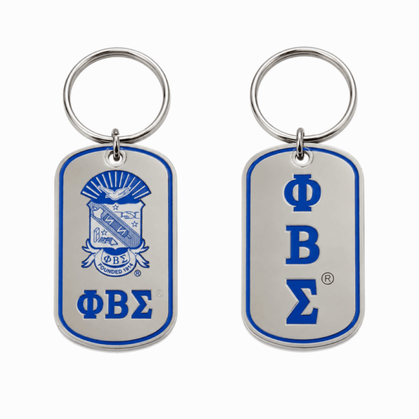 Epoxy Dog-Tag Key Ring - Phi Beta Sigma