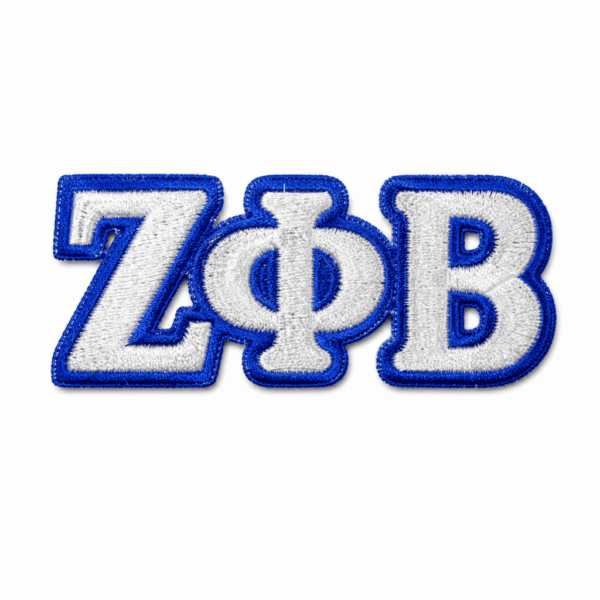 Small Letter Patch Sets - Zeta Phi Beta, White