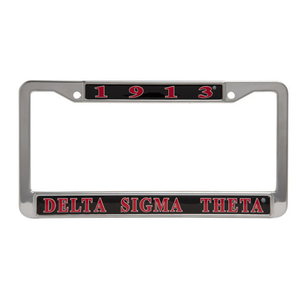 License Plate Frame - Delta Sigma Theta, Black