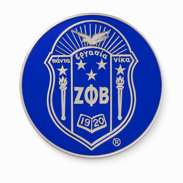 Round Badge - Zeta Phi Beta, Blue