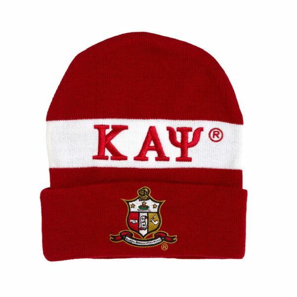 Embroidered Knit Beanie - Kappa Alpha Psi, Red