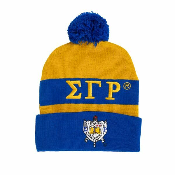 Embroidered Knit Beanie - Sigma Gamma Rho, Gold