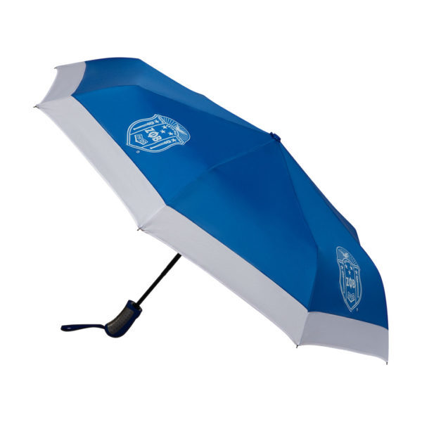 Mini Hurricane Umbrella - Zeta Phi Beta, Blue/White