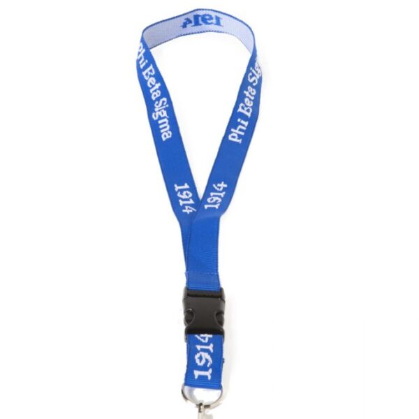 Woven Embroidered Lanyard - Phi Beta Sigma, Blue