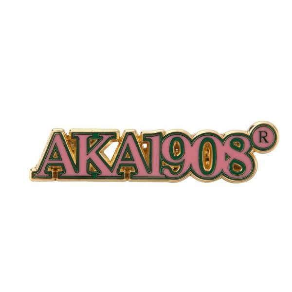Heritage Pin - Alpha Kappa Alpha, Pink/Green