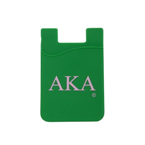 Silicone Phone Wallet - Alpha Kappa Alpha, Green
