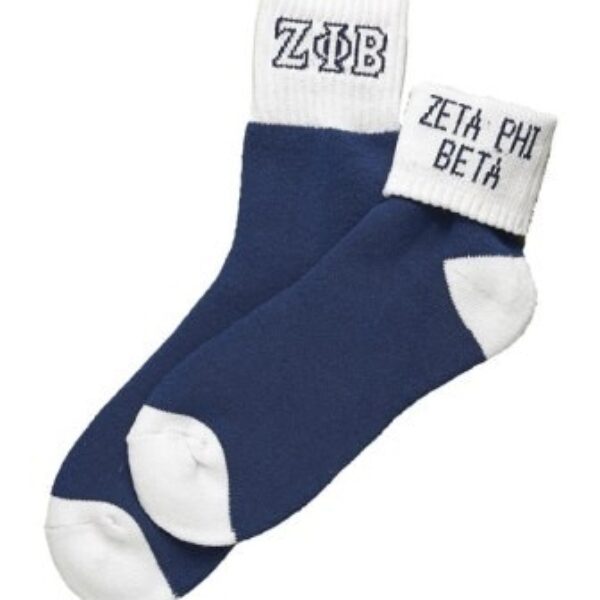 Ankle Socks - Zeta Phi Beta, Blue