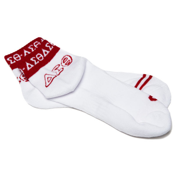 Bootie Socks - Delta Sigma Theta, White