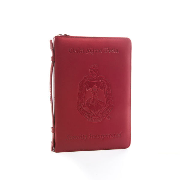 Deluxe Leather Ritual Book Cover - Delta Sigma Theta, Red