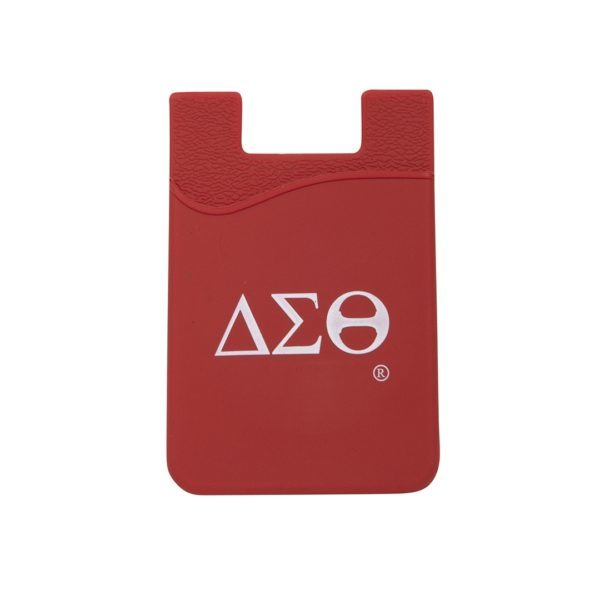 Silicone Phone Wallet - Delta Sigma Theta, Red