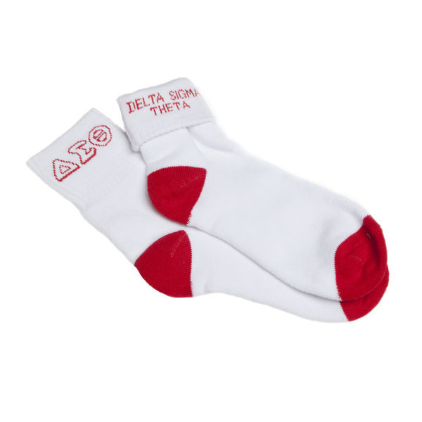 Ankle Socks - Delta Sigma Theta, White