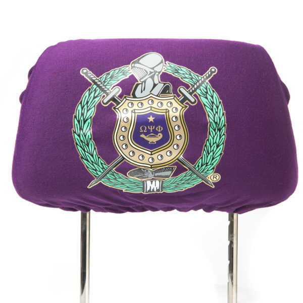 Car Seat Headrest Cover - Omega Psi Phi, Purple