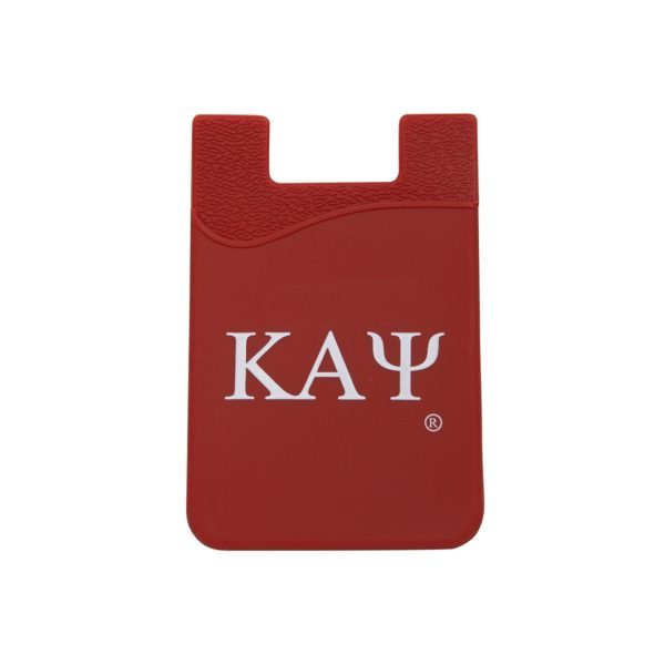 Silicone Phone Wallet - Kappa Alpha Psi, Red