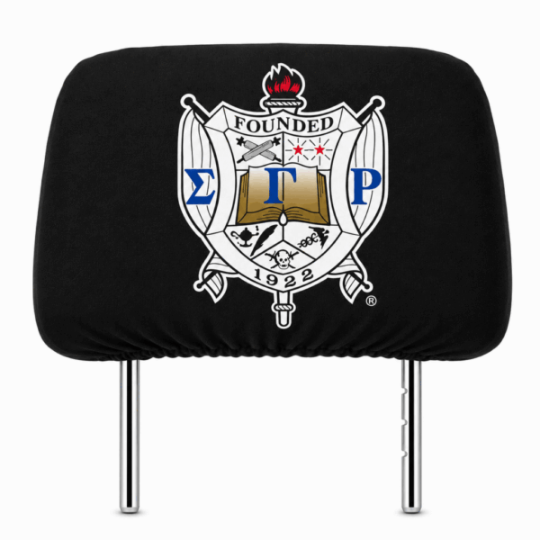 Car Seat Headrest Cover - Sigma Gamma Rho, Black