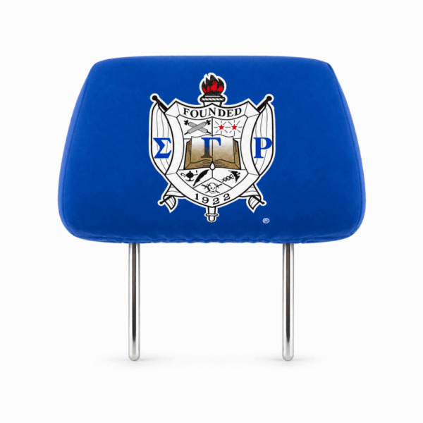 Car Seat Headrest Cover - Sigma Gamma Rho, Blue
