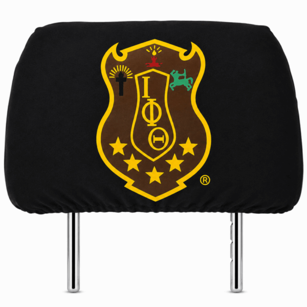 Car Seat Headrest Cover - Iota Phi Theta, Black