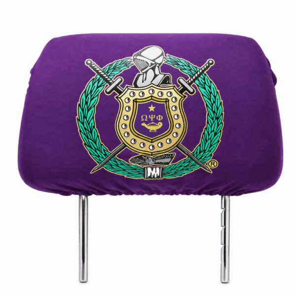 Car Seat Headrest Cover - Omega Psi Phi, Purple