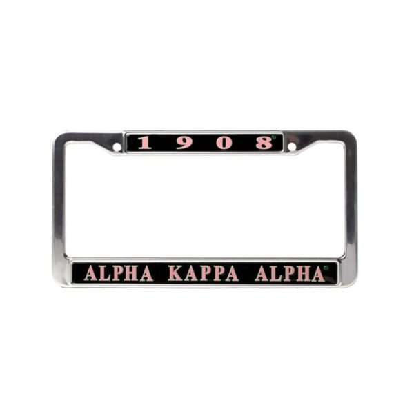 License Plate Frame - Alpha Kappa Alpha, Black