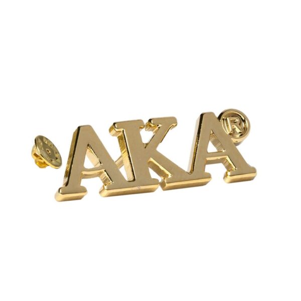 3-LTR Lapel Pin - Alpha Kappa Alpha, Gold