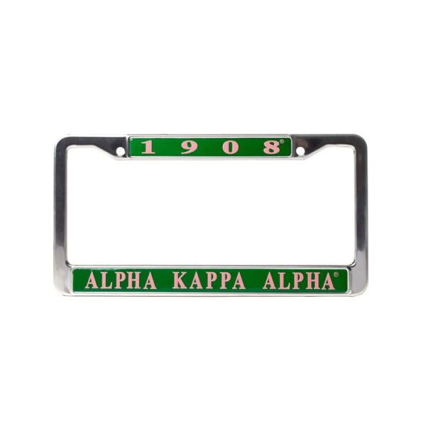 License Plate Frame - Alpha Kappa Alpha, Green