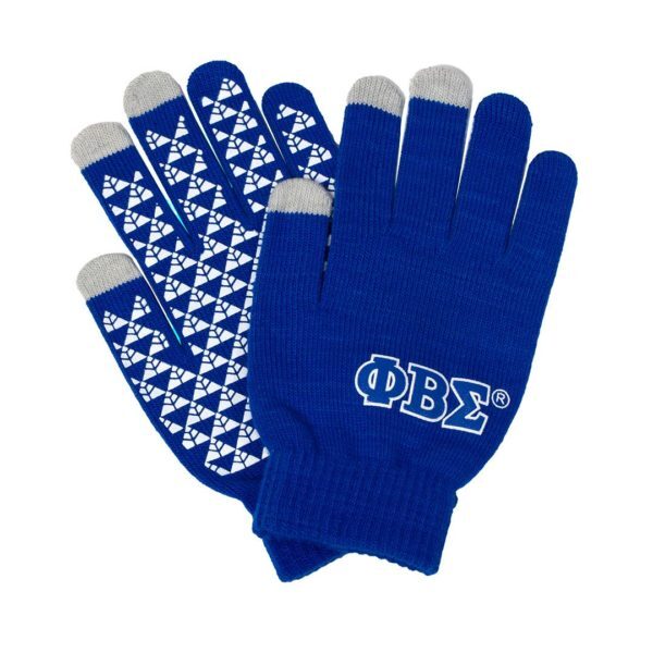 Knit Texting Gloves - Phi Beta Sigma, Blue