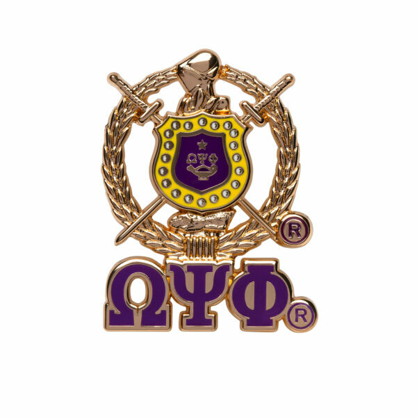 3D Crest Pin w/ Letters - Omega Psi Phi