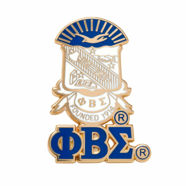 3D Crest Pin w/ Letters - Phi Beta Sigma