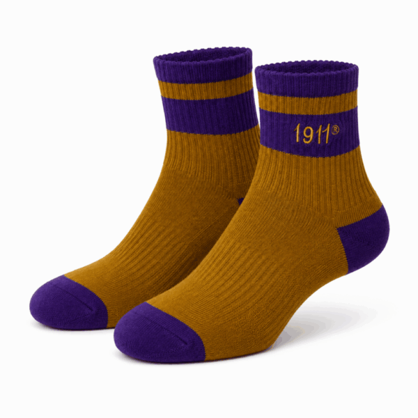 Quarter Socks - Omega Psi Phi, OldGold
