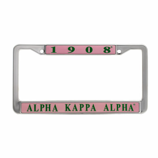 License Plate Frame - Alpha Kappa Alpha, Pink