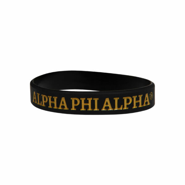 Solid Silicone Wristband - Alpha Phi Alpha, Black