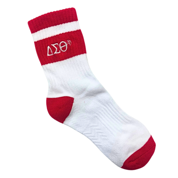 Quarter Socks - Delta Sigma Theta, White