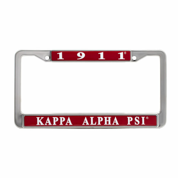 License Plate Frame - Kappa Alpha Psi, Red