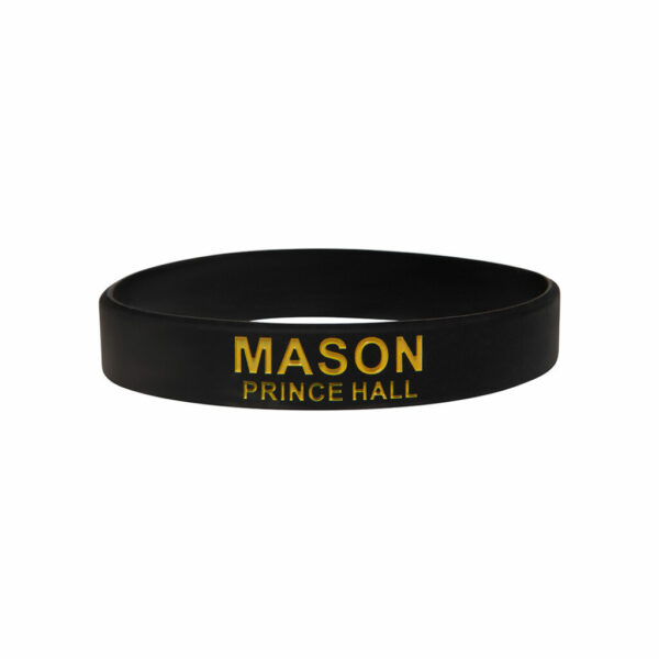 Solid Silicone Wristband - Prince Hall, Black