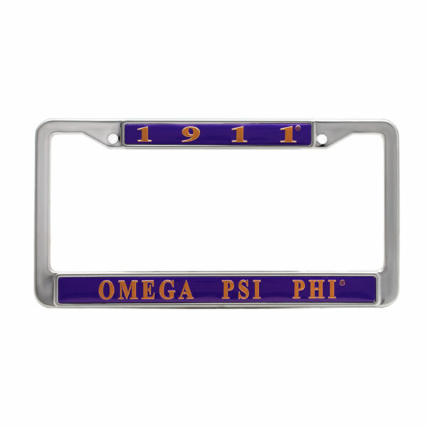 License Plate Frame - Omega Psi Phi, Purple