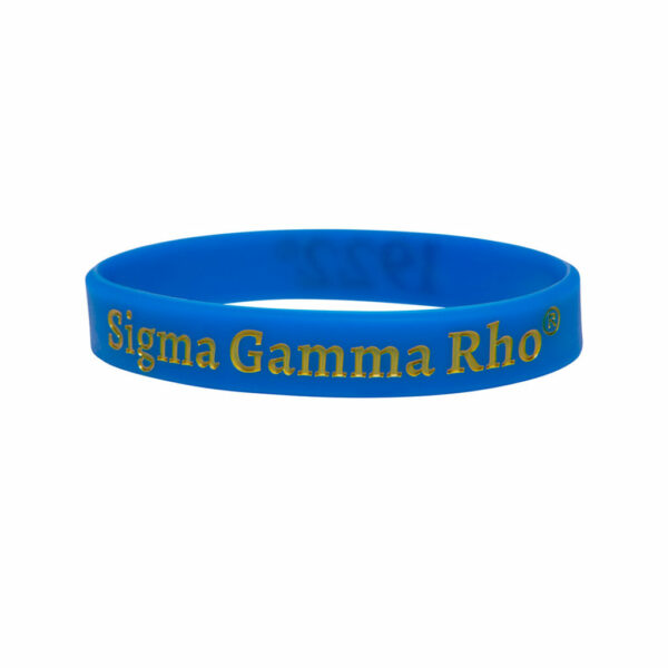 Solid Silicone Wristband - Sigma Gamma Rho, Blue