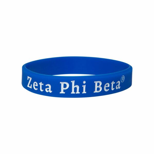 Solid Silicone Wristband - Zeta Phi Beta, Blue