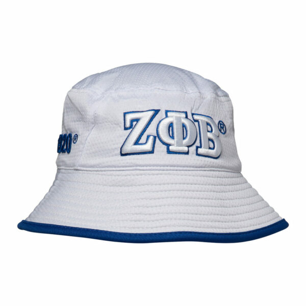 Novelty Bucket Hat - Zeta Phi Beta, White