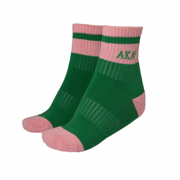 Quarter Socks - Alpha Kappa Alpha, Green
